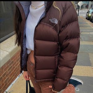 Brown North Face 700 Puffer Jacket